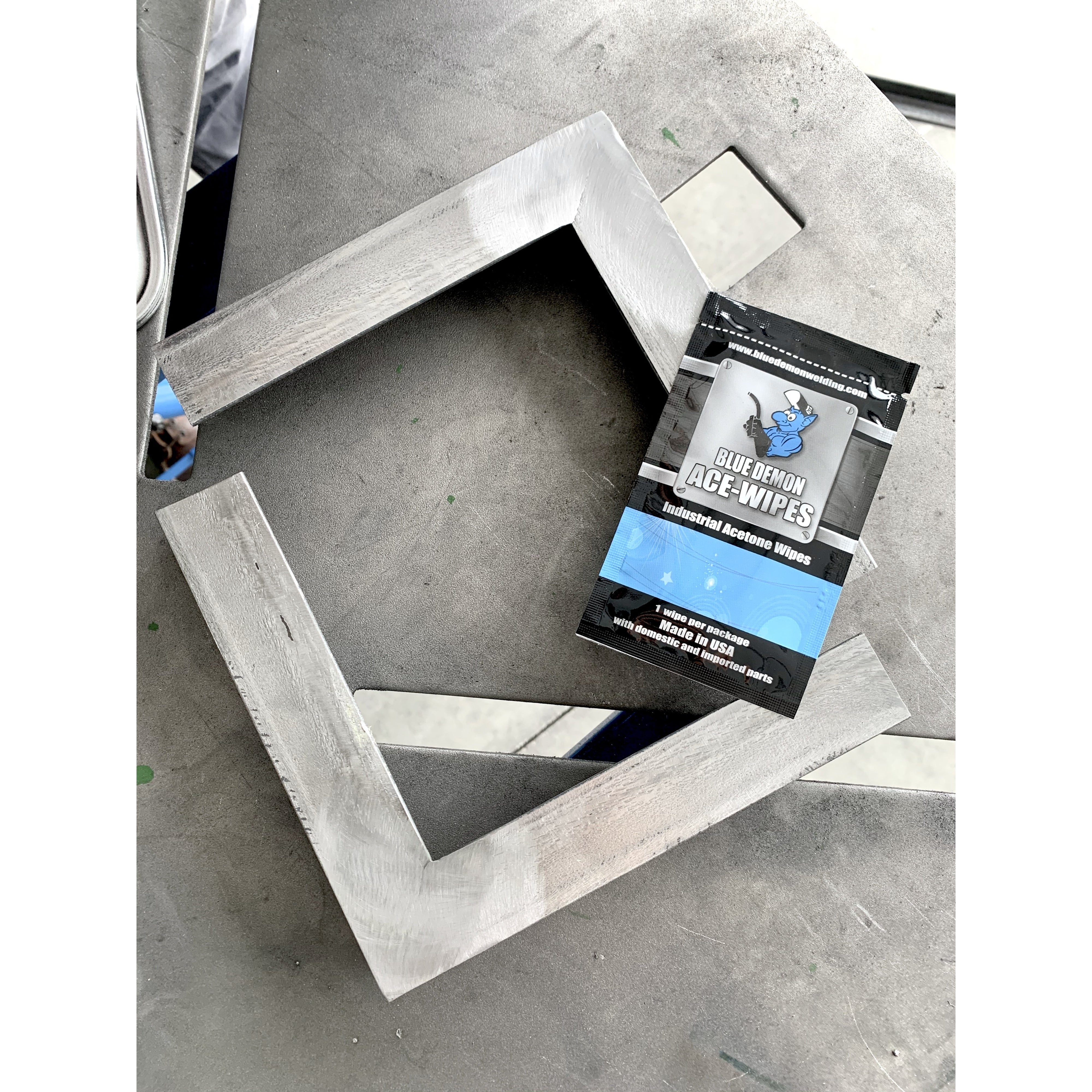 Blue Demon Disposable Welding Surface Cleaning Wipes with 99.5% Acetone - Great Value Pack