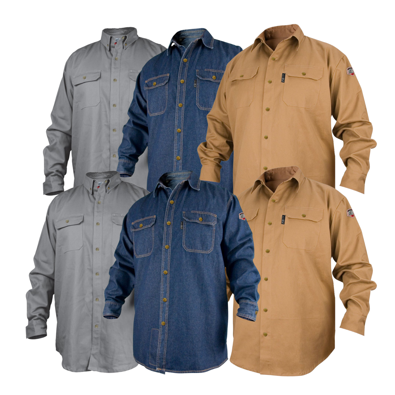 Black Stallion FR Essential Work Shirt Set: 6 Shirts Bundle Deal