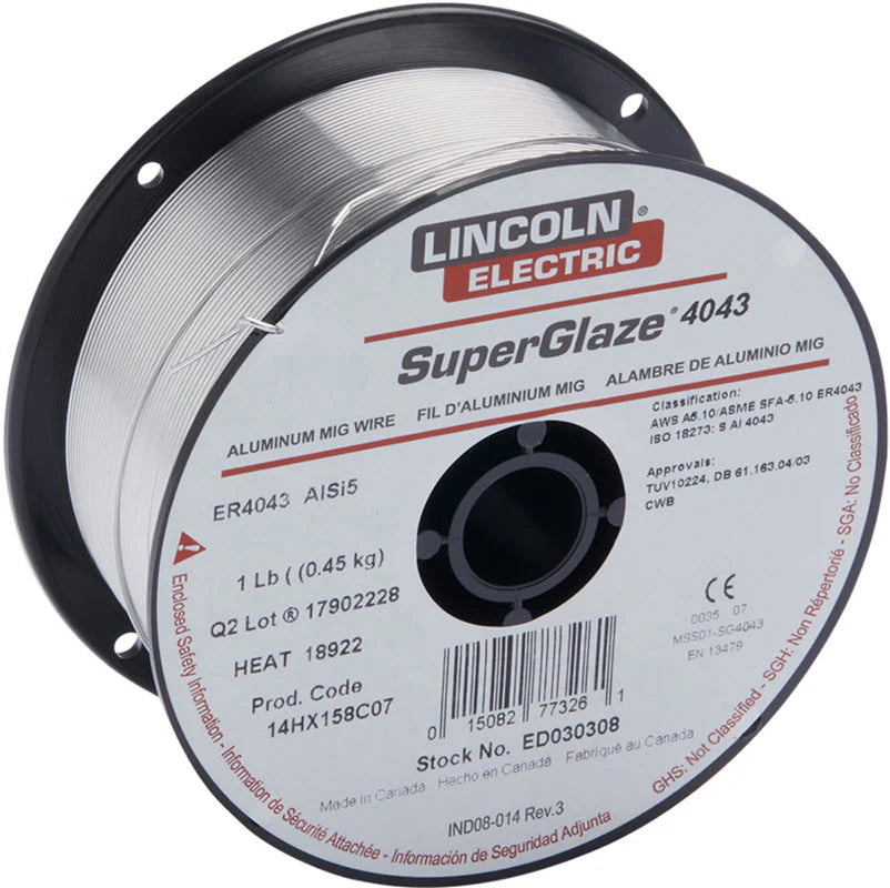 Hot Deal: Lincoln 1# 4043 Aluminum MIG SuperGlaze Wire