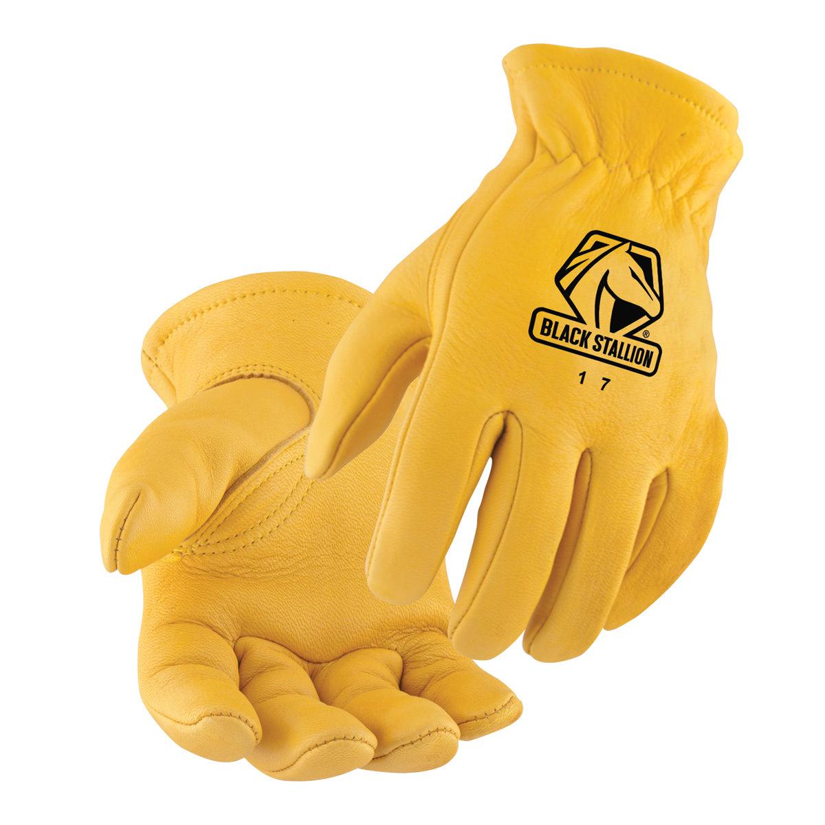 Black Stallion Premium Elkskin Drivers Gloves - Get Softness & Fit! Size S - XL