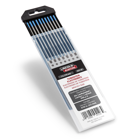 Lincoln 2% Lanthanated Tungsten Electrodes (Blue), 10/pk - KP4721 | Premium Deal