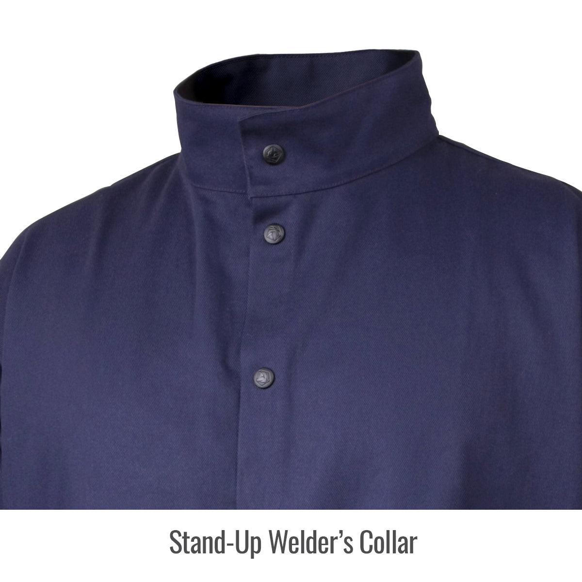Hot Deal! Black Stallion FR Cotton Welding Jacket with Stretch-Back - JF1625-NG