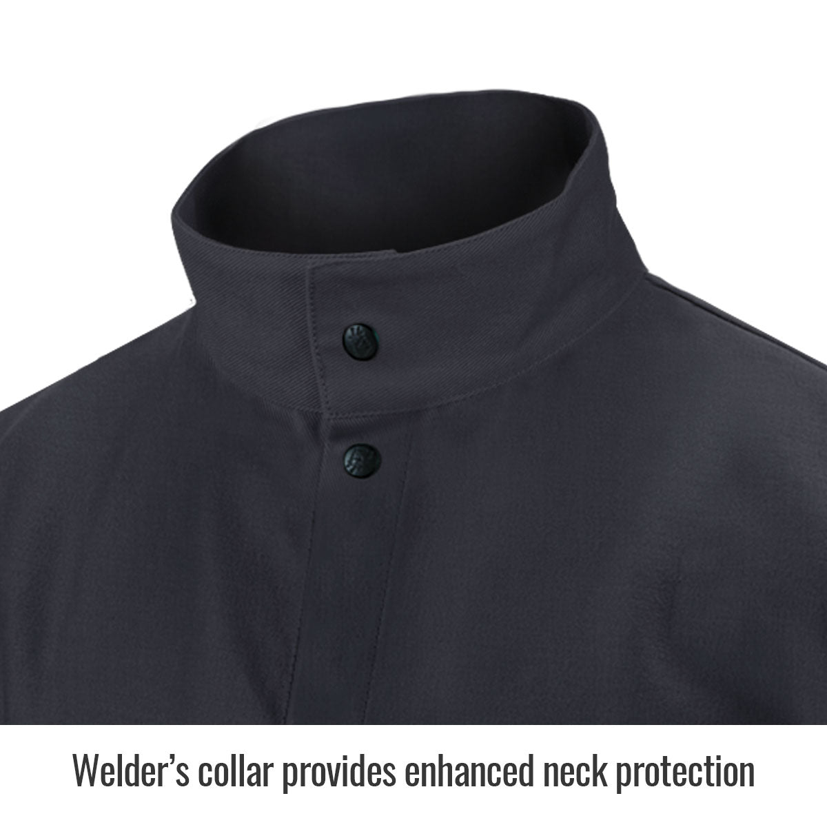 Hot Deal! Black TruGuard 200 FR Cotton Welding Jacket for Light - Duty TIG & MIG Welding