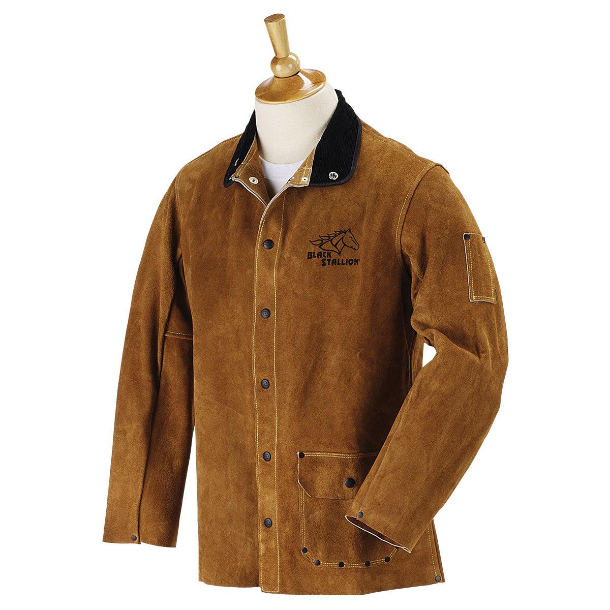 Black Stallion Durable Split Cowhide Welding Jacket - Model 30WC