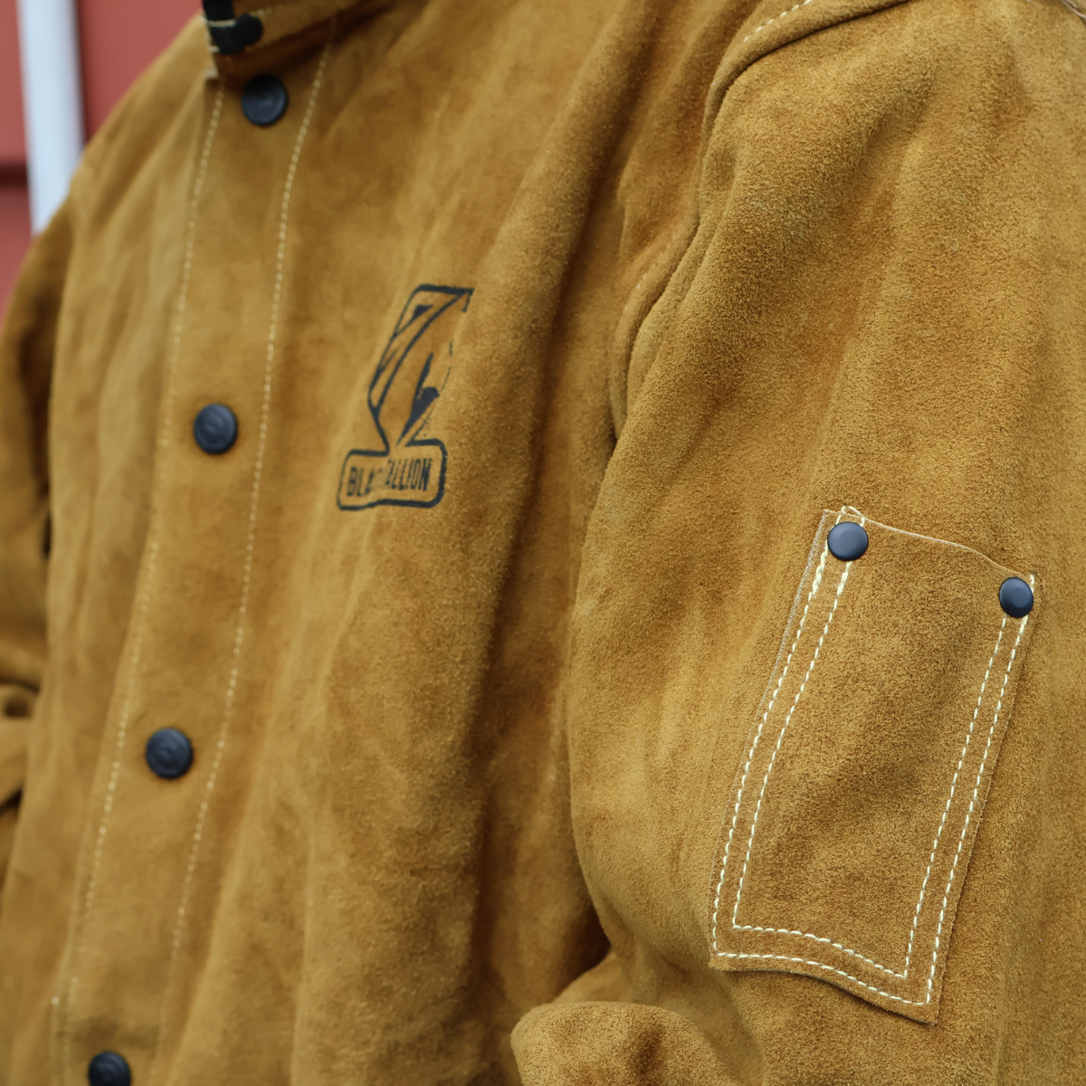 Black Stallion Durable Split Cowhide Welding Jacket - Model 30WC
