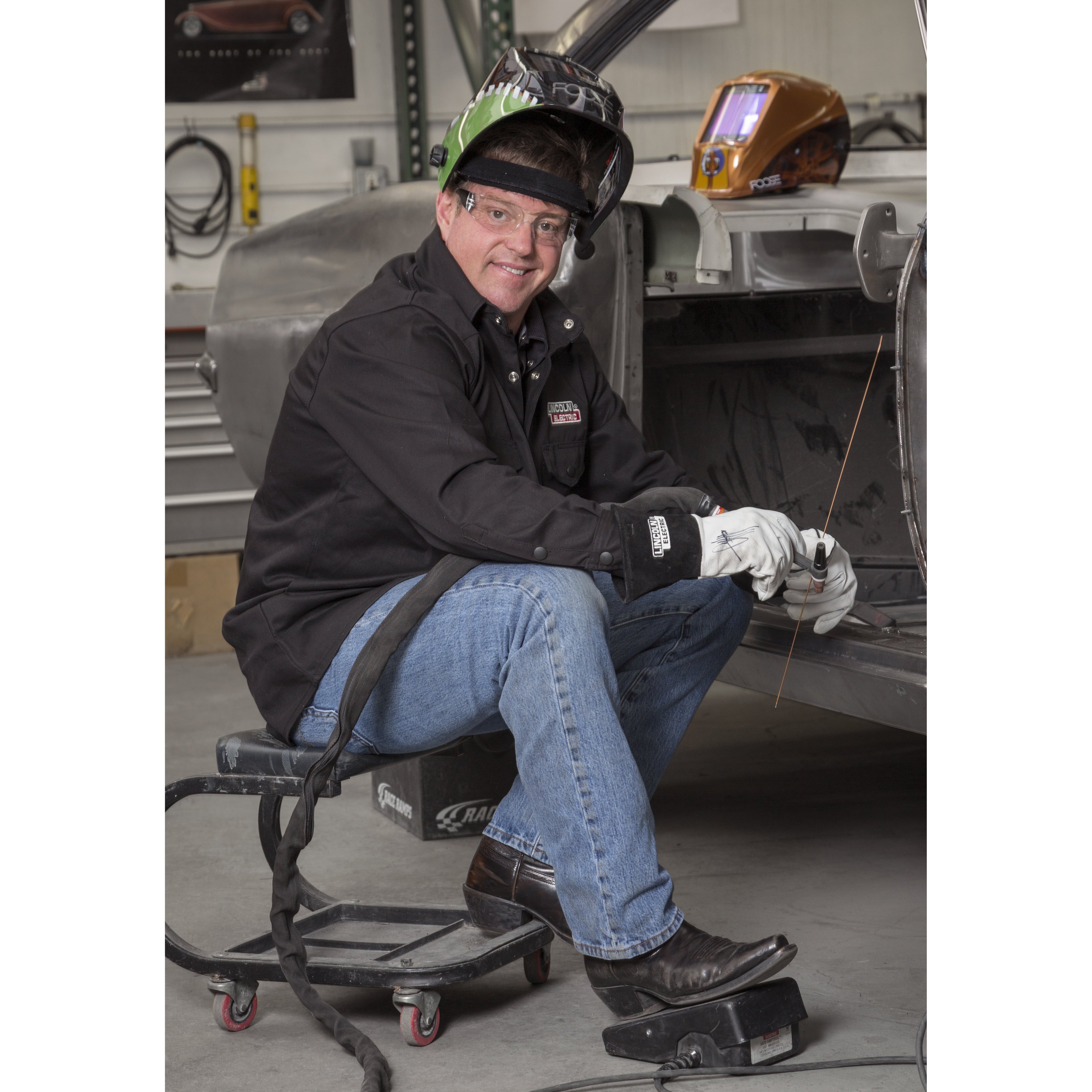 Hot Deal! Lincoln Black FR 9 oz Welding Shirt K3113