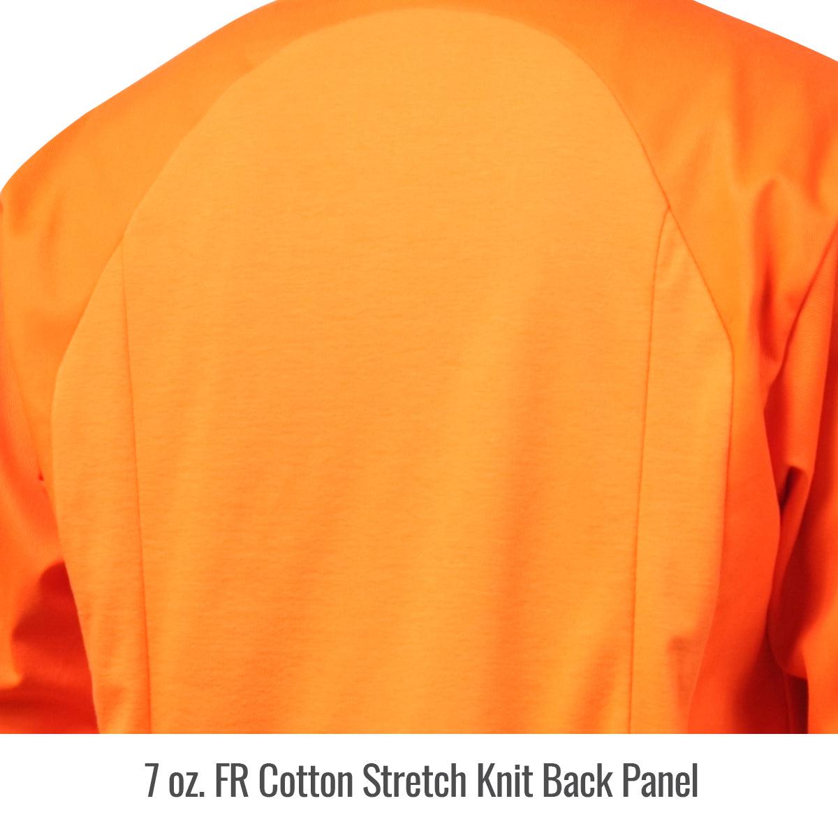 Hot Deal! Orange Welding Jacket - Black Stallion Stretch-Back FR Cotton JF1625-OR