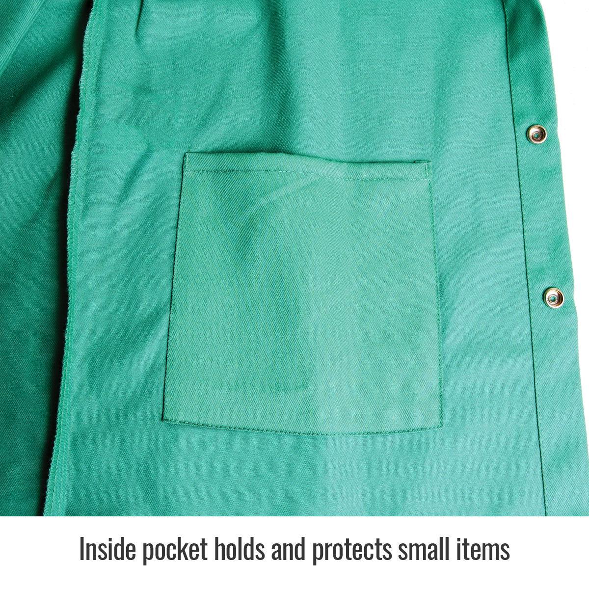 Hot Deal! Green Black Stallion TruGuard 200 FR Cotton Welding Jacket
