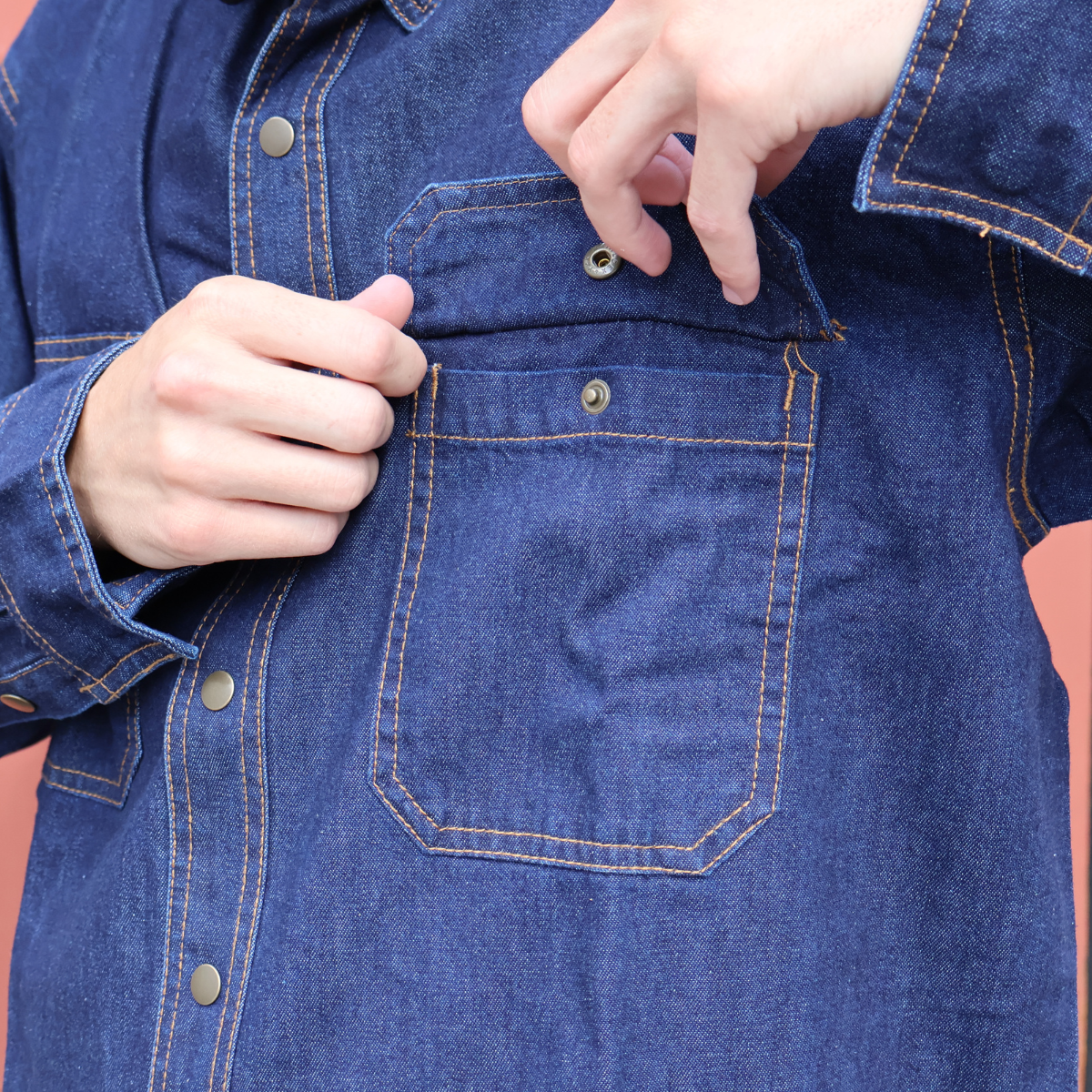 Hot Deal! Black Stallion Flame-Resistant Denim Long Sleeve Work Shirt for Welding