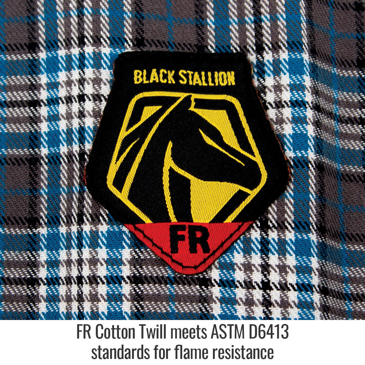 Gray Plaid FS9 - PGY Black Stallion FR Cotton Comfortable Work Shirt