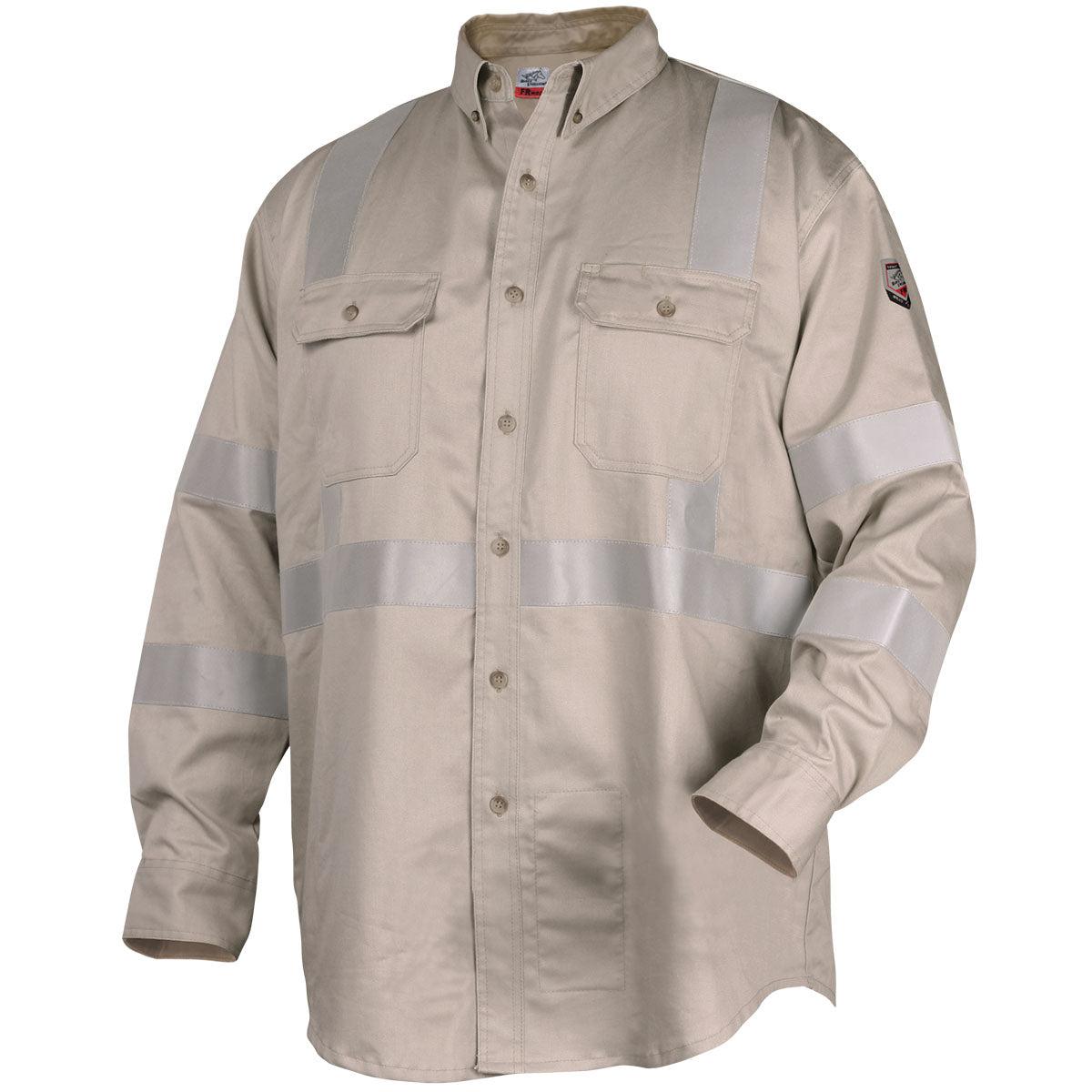 Hot Deal! Black Stallion TruGuard 300 FR Reflective Stone Work Shirt