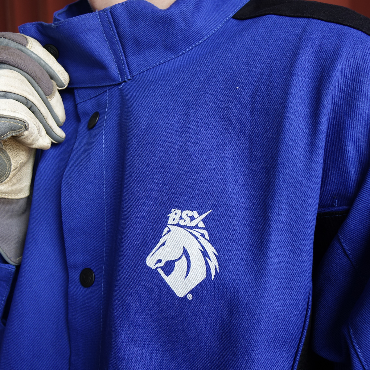 Blue Flame Design Black Stallion FR Welding Jacket, Comfortable and Durable - BXRB9C
