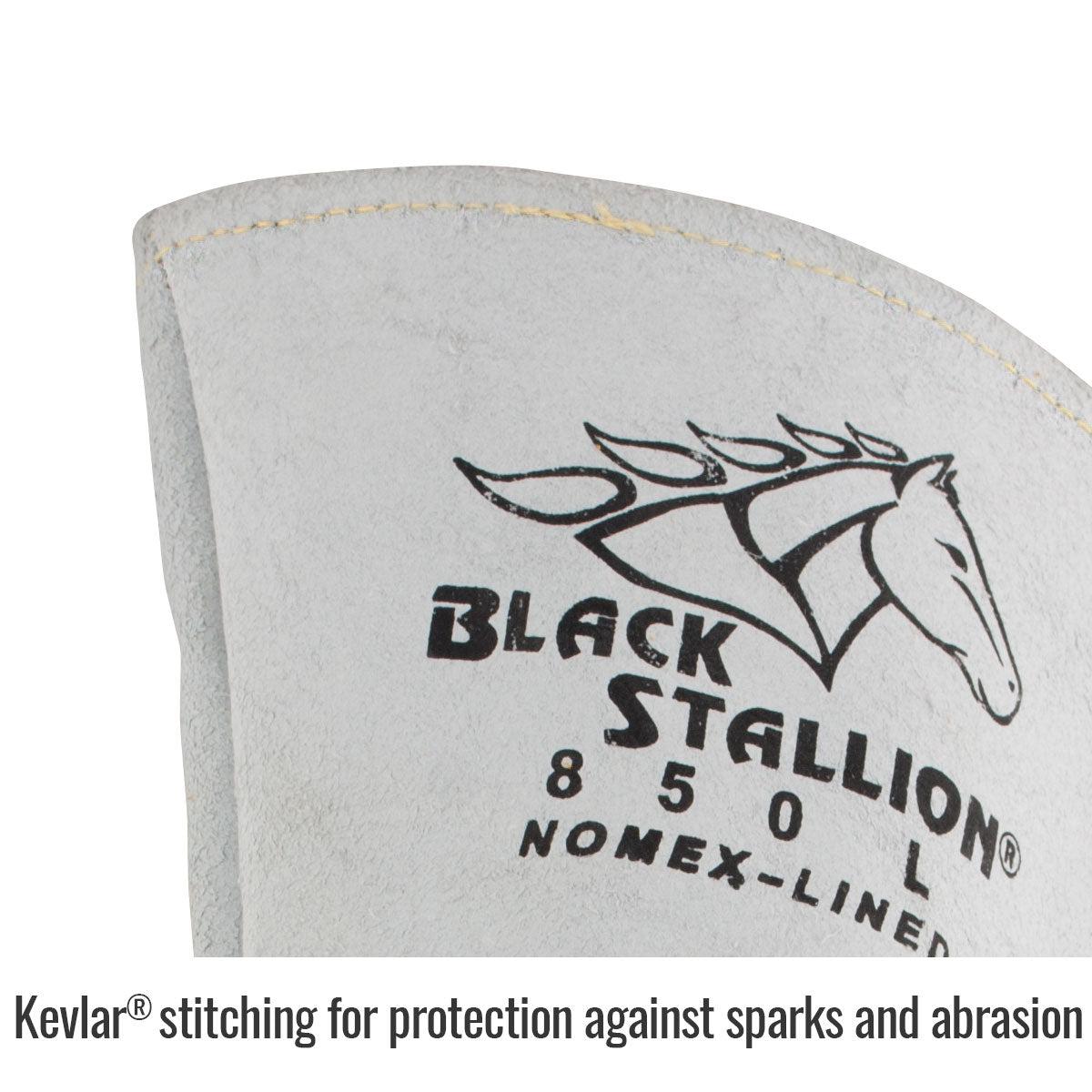 Black Stallion 850 Premium Grain Elkskin Stick Glove with Nomex Back