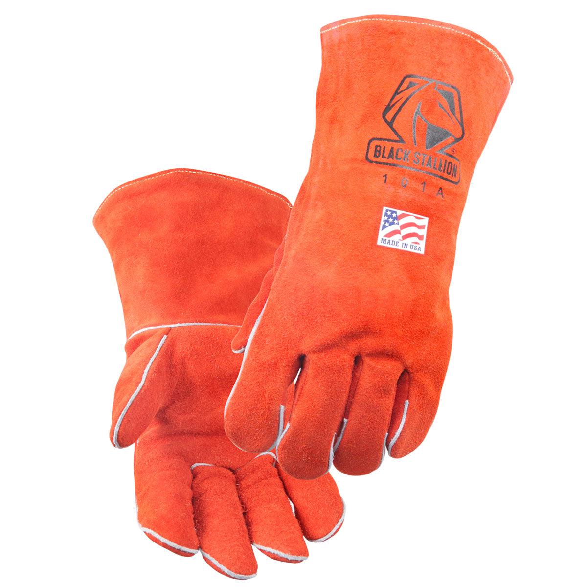USA-Made Black Stallion Split Cowhide Stick Glove (Size S-XL) - 101A, Great Quality Now Discontinued!