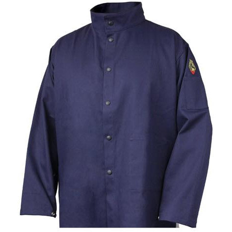 Hot Deal! Black Stallion FR Cotton Welding Jacket with Stretch-Back - JF1625-NG