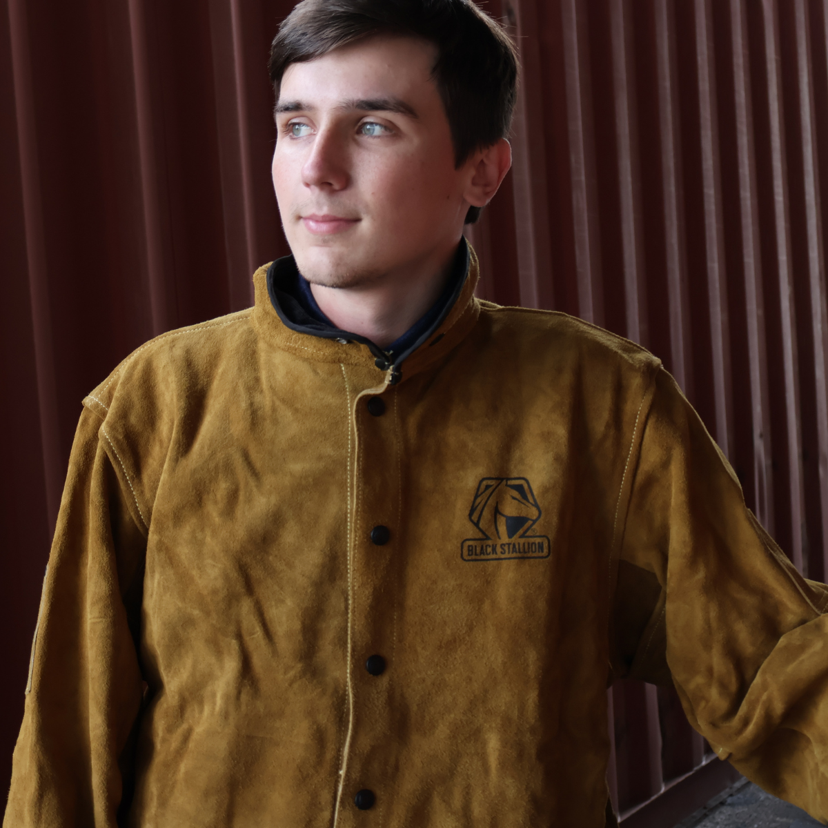 Black Stallion Durable Split Cowhide Welding Jacket - Model 30WC