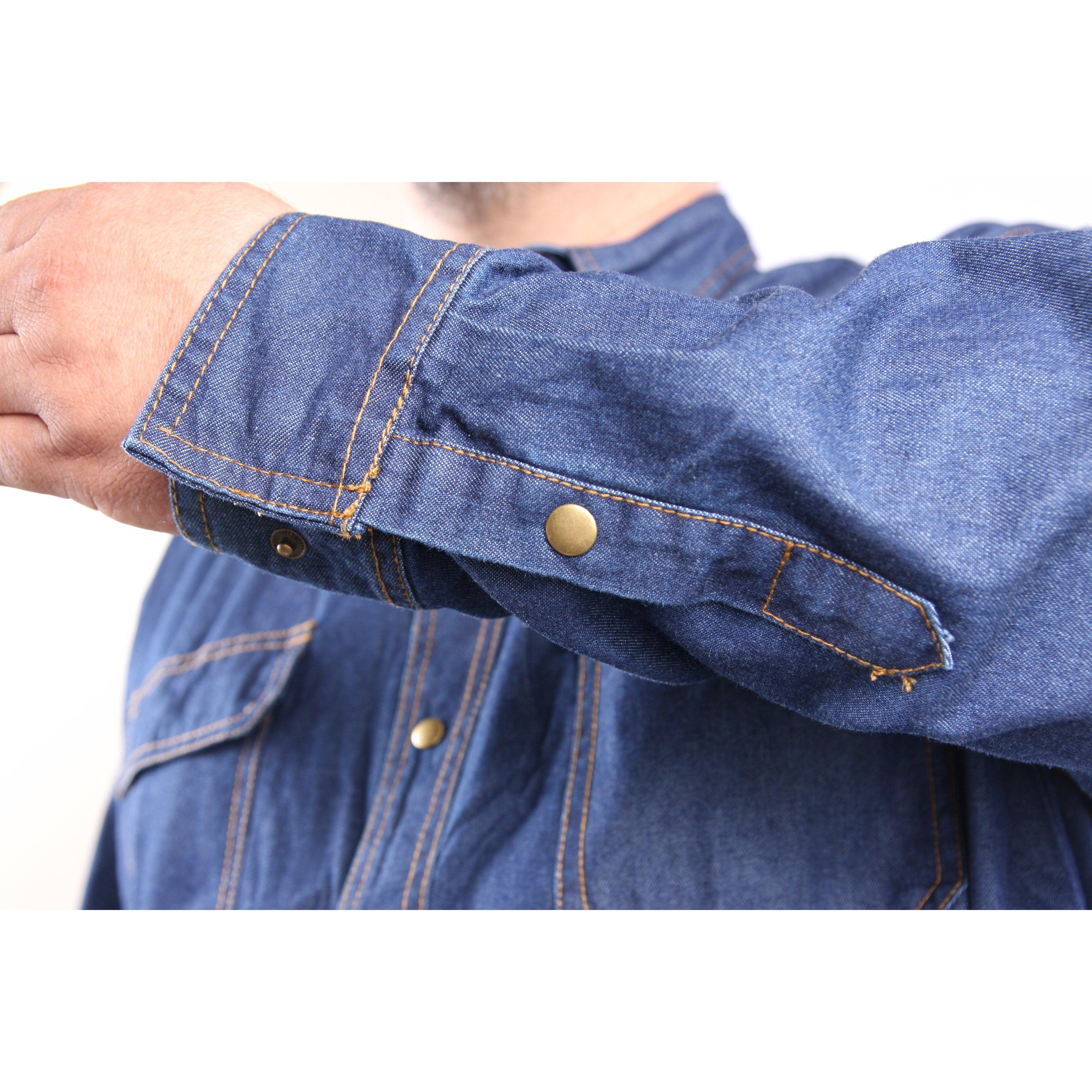 Hot Deal! Black Stallion Flame-Resistant Denim Long Sleeve Work Shirt for Welding