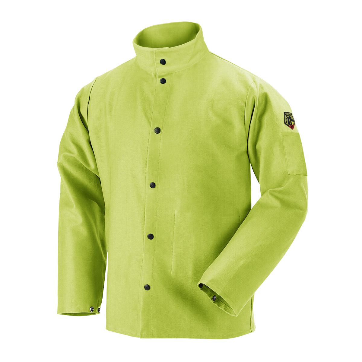 Lime Black Stallion TruGuard 200 Flame-Resistant Cotton Welding Jacket FL9-30C