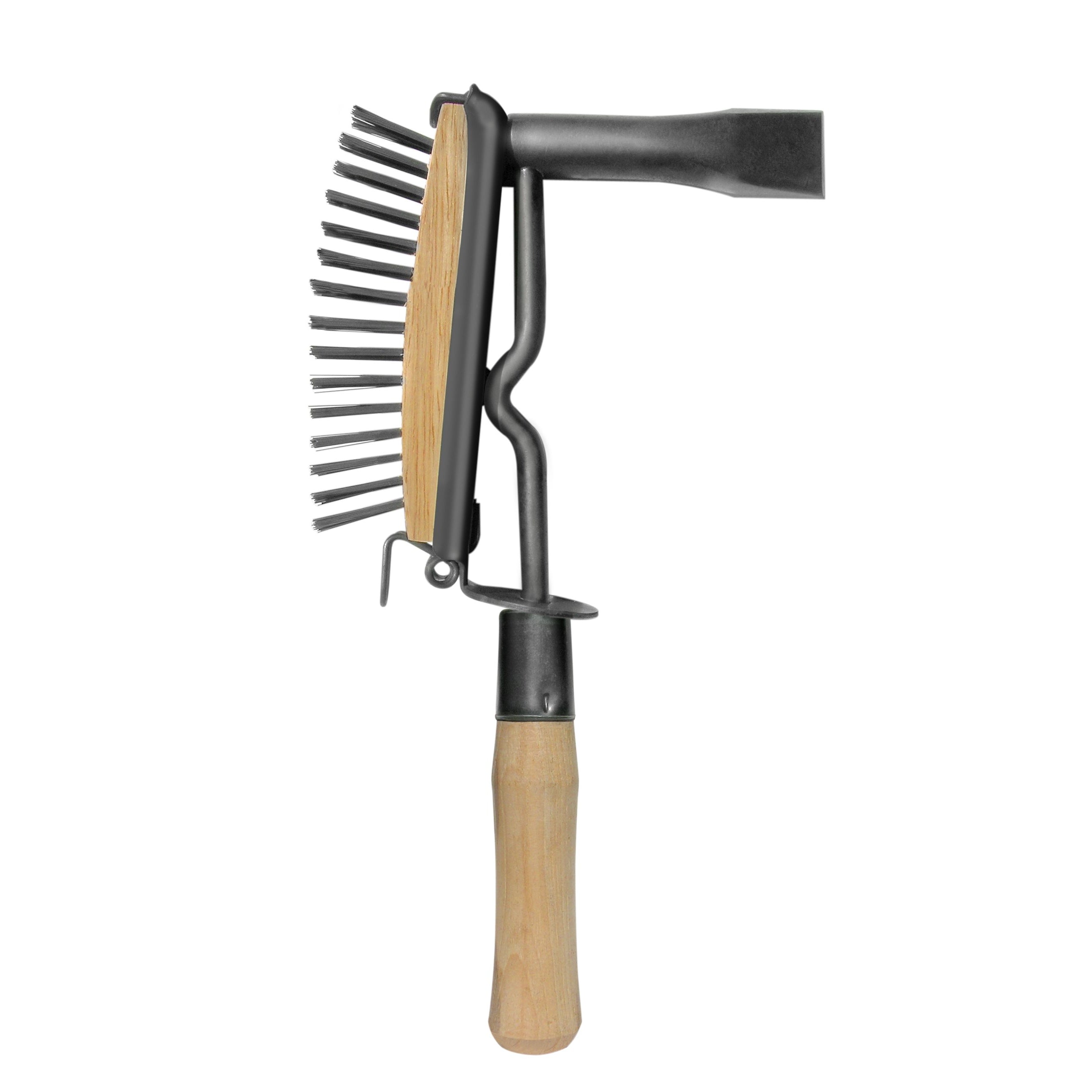Lenco USA-Made Wood Handle Chipping Hammer & Brush Dual Tool - Great Deal!