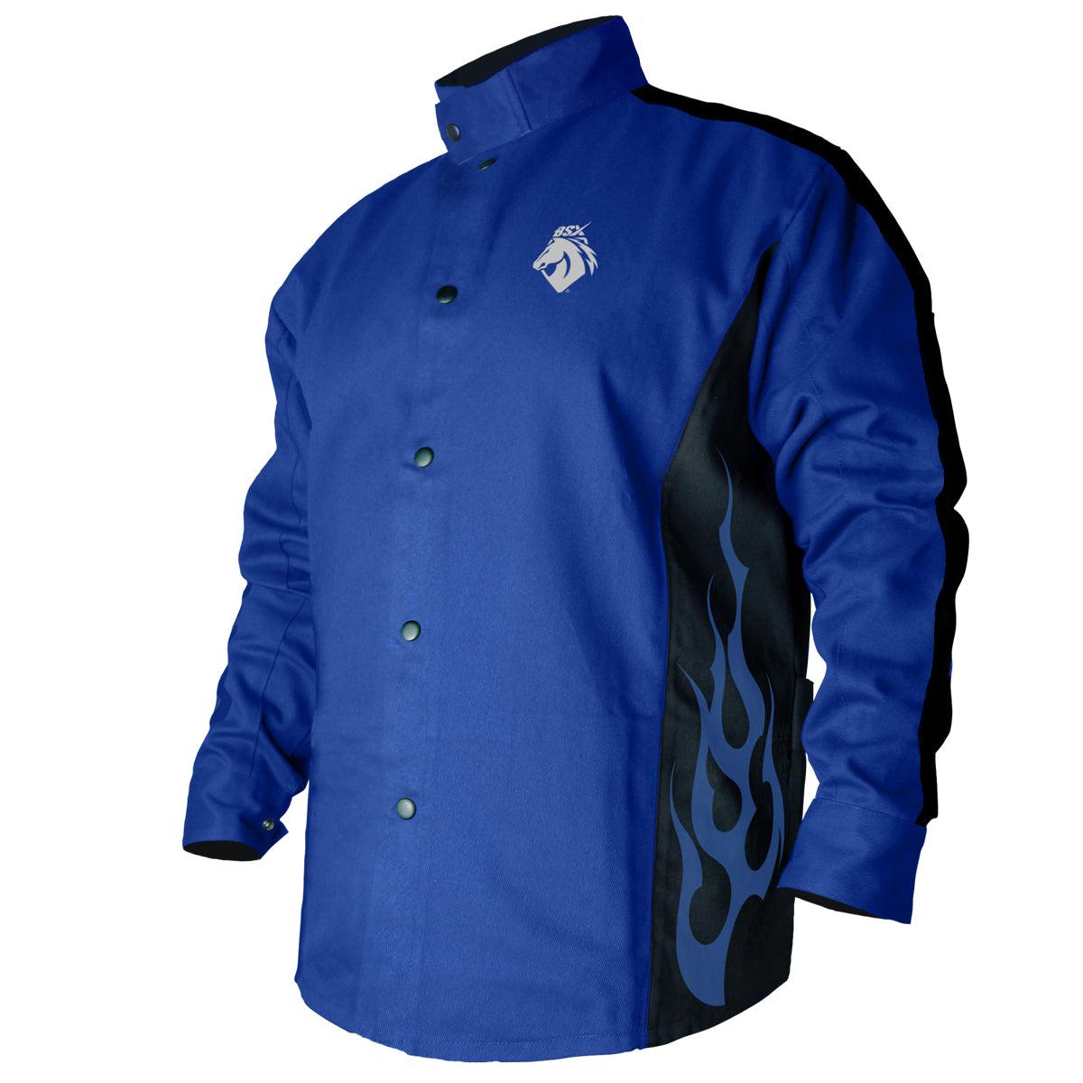 Blue Flame Design Black Stallion FR Welding Jacket, Comfortable and Durable - BXRB9C