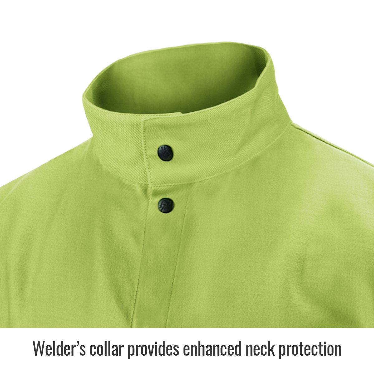 Lime Black Stallion TruGuard 200 Flame-Resistant Cotton Welding Jacket FL9-30C