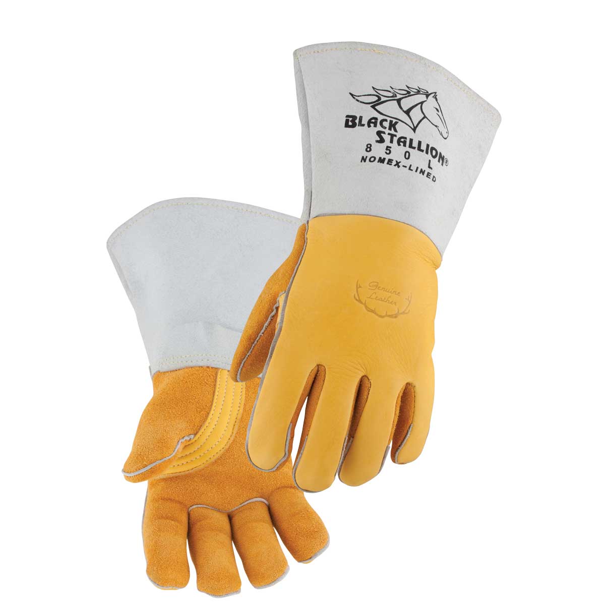 Black Stallion 850 Premium Grain Elkskin Stick Glove with Nomex Back