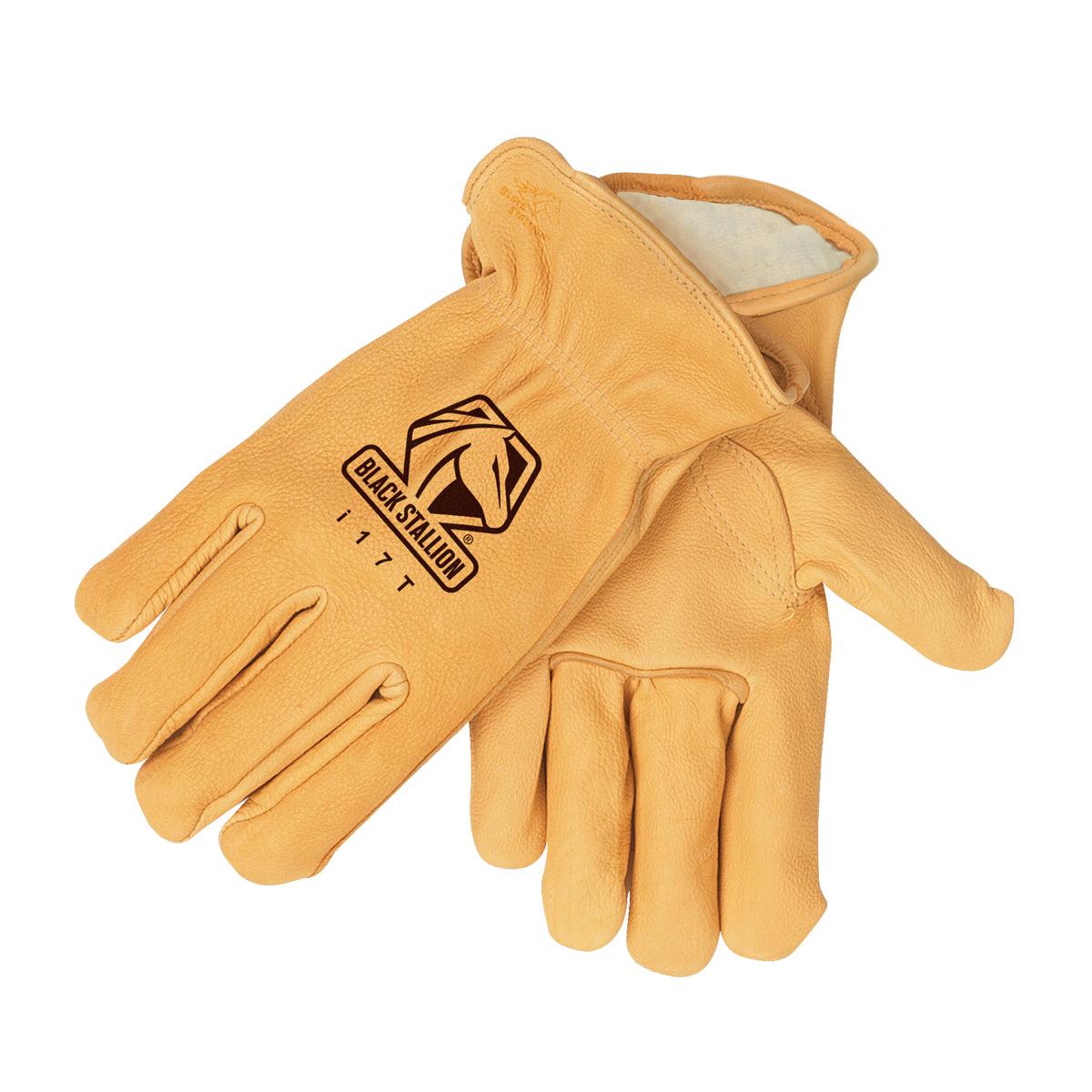 Hot Sale! Black Stallion i17T Deerskin Driving Gloves with Thinsulate Lining