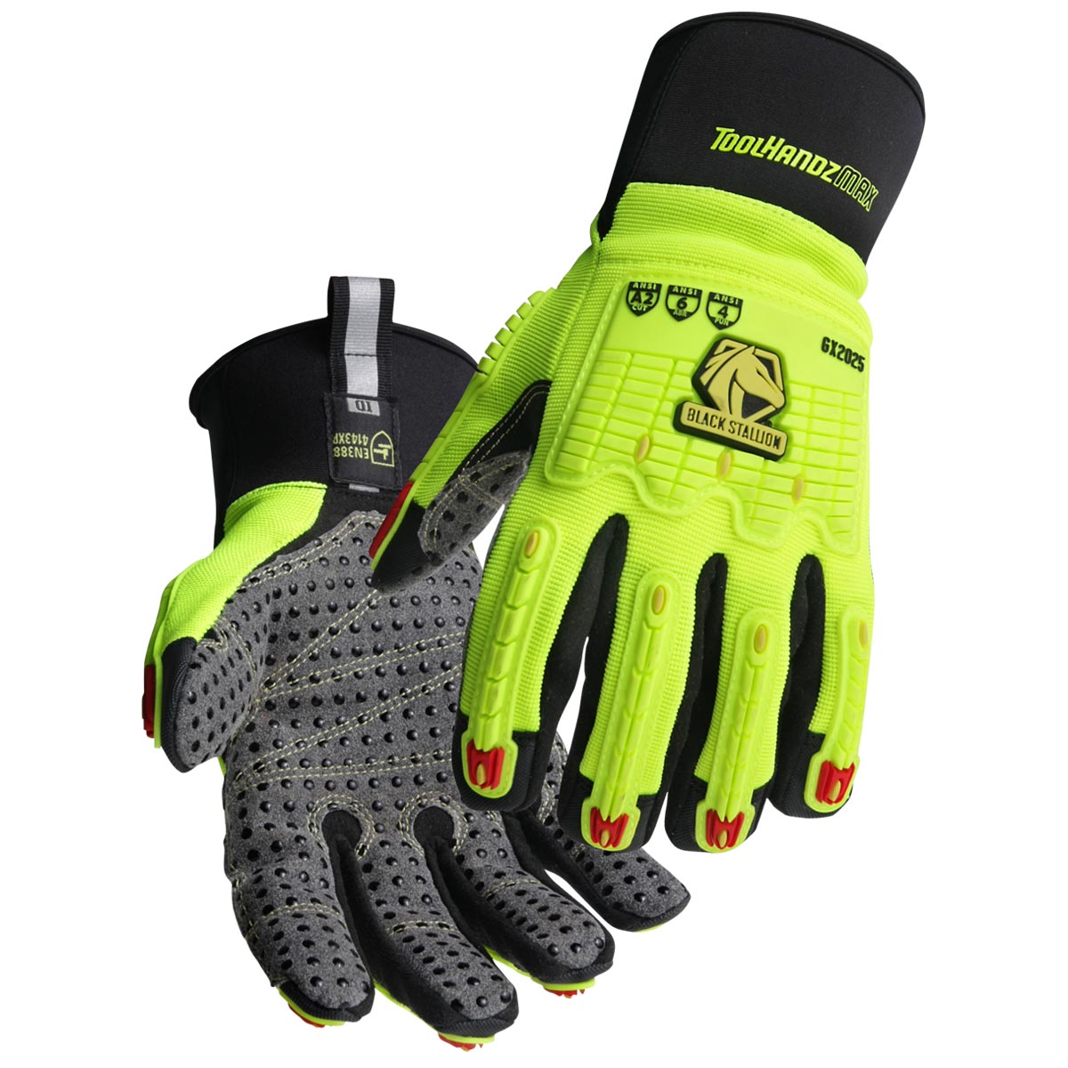 ToolHandz MAX Black Stallion Mechanics Glove GX2025-YB - High Abrasion-Resistant