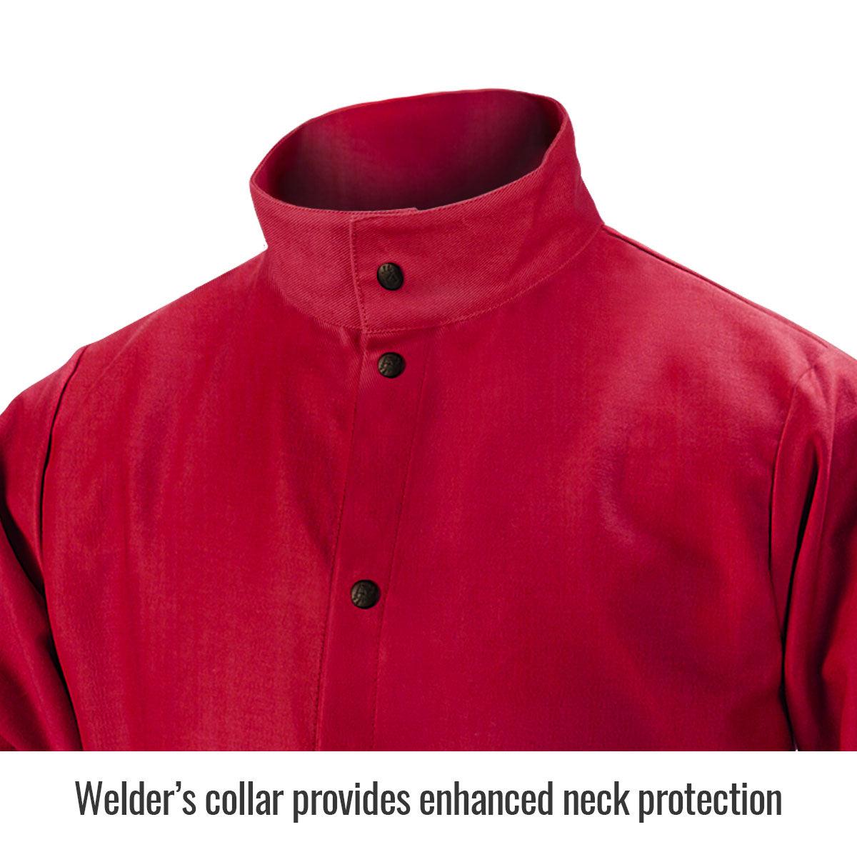 Hot Deal! Red Black Stallion TruGuard 200 FR Cotton Welding Jacket