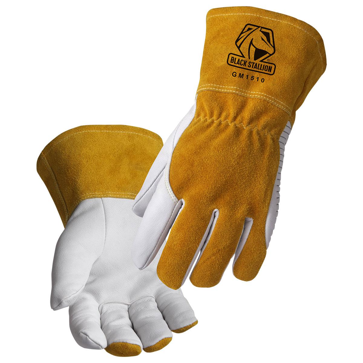 Black Stallion GM1510 Premium Goatskin MIG Glove with DragPatch - Hot Deal!