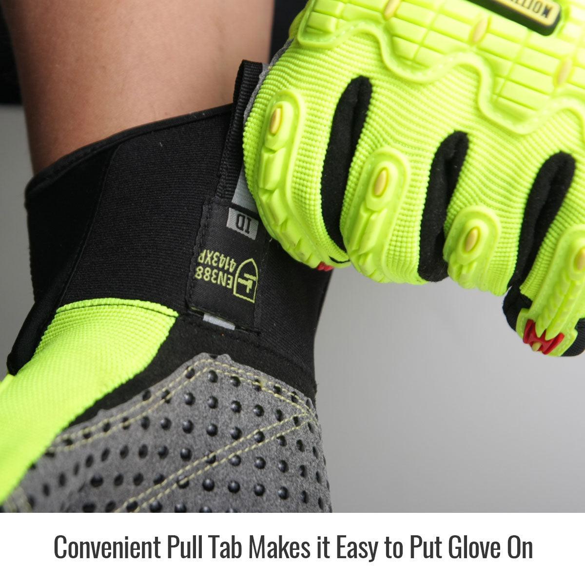 ToolHandz MAX Black Stallion Mechanics Glove GX2025-YB - High Abrasion-Resistant
