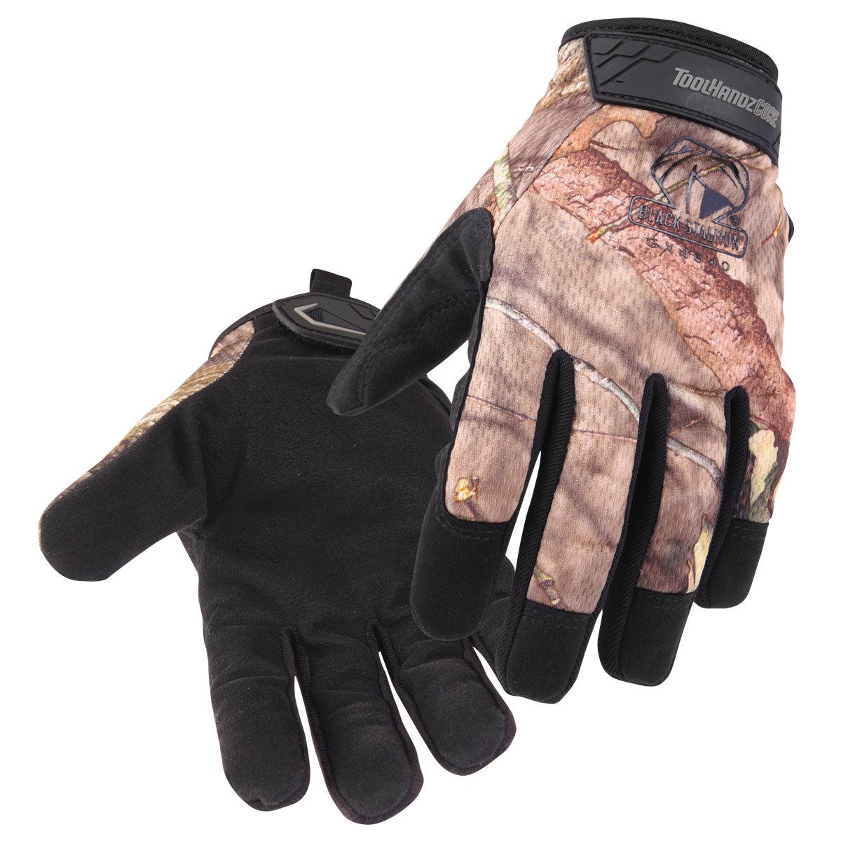 Mossy Oak Synthetic Leather Palm Winter Mechanics Gloves - Black Stallion ToolHandz GW4640 - MB