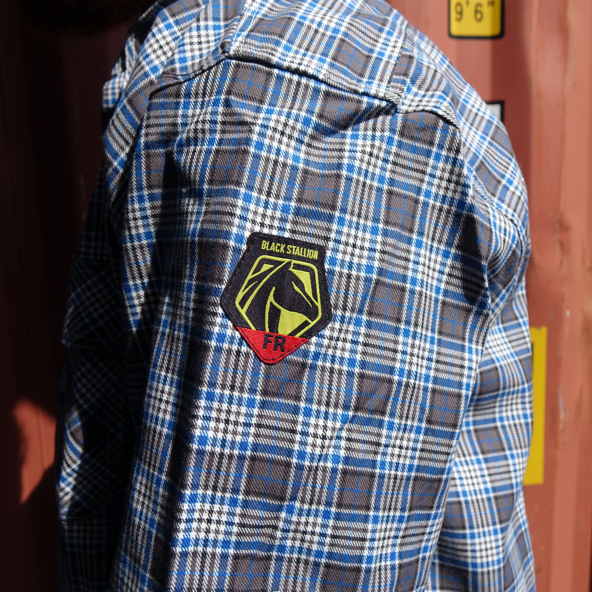 Gray Plaid FS9 - PGY Black Stallion FR Cotton Comfortable Work Shirt
