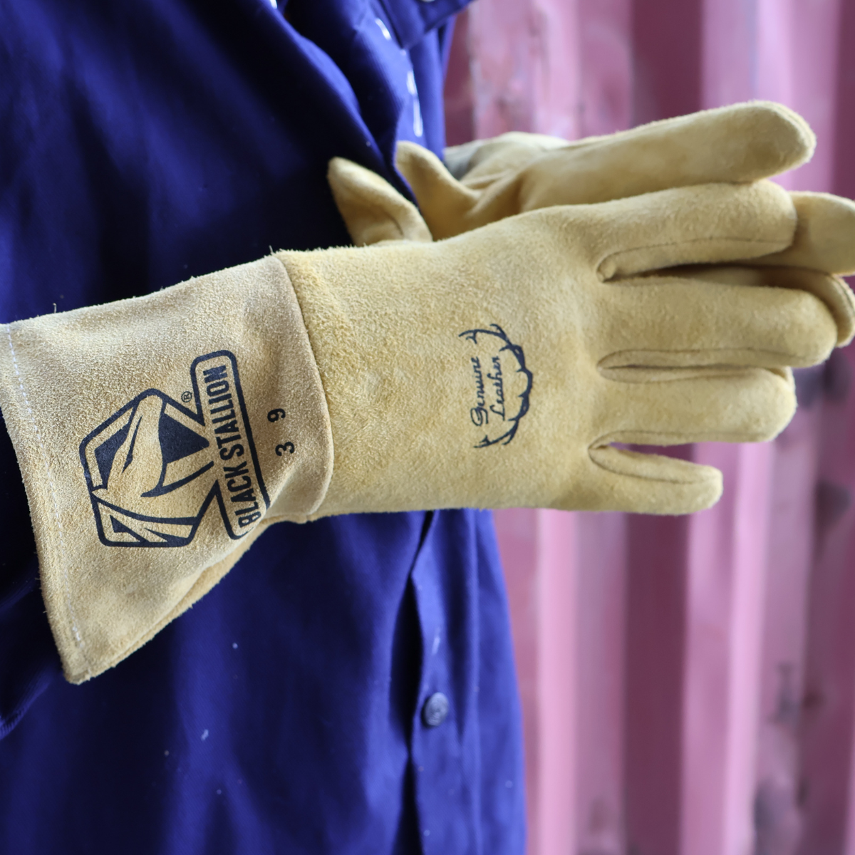 Premium MIG Welding Gloves - Black Stallion Mighty with Deerskin - Size 39, Exclusive Offer