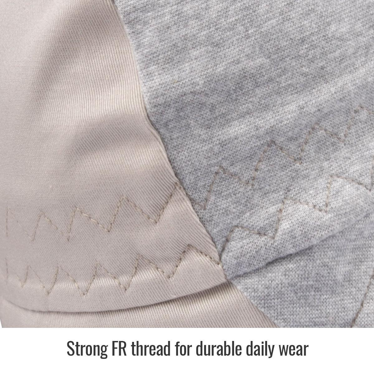 Gray Flame-Resistant Cotton Welding Cap with Concealed Bill Extension - AH1630-GS