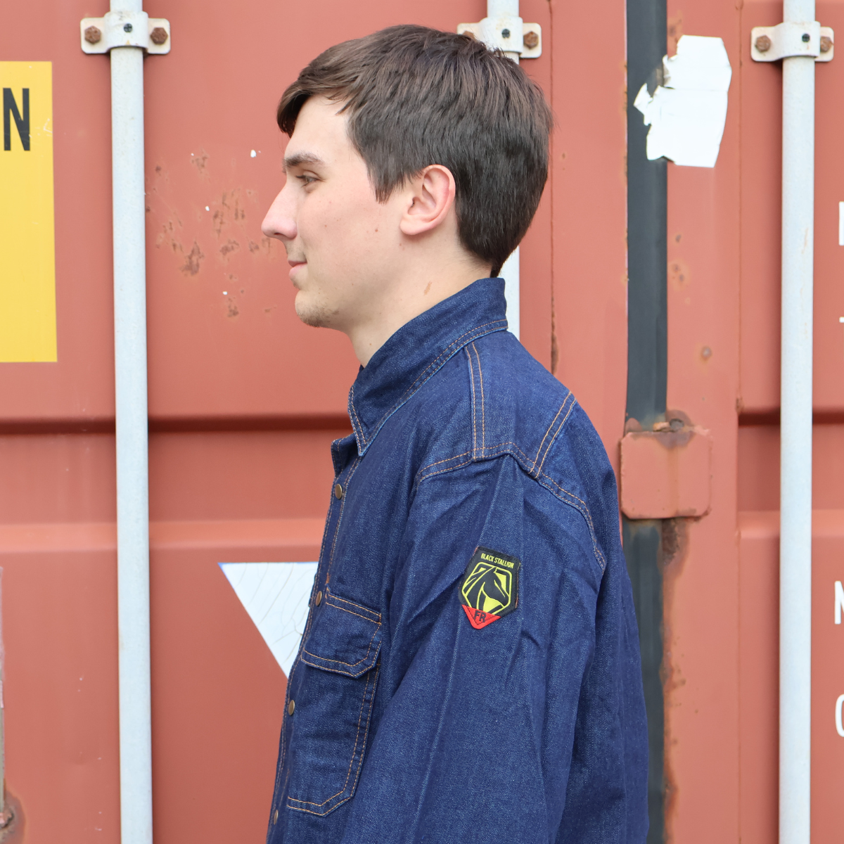 Hot Deal! Black Stallion Flame-Resistant Denim Long Sleeve Work Shirt for Welding