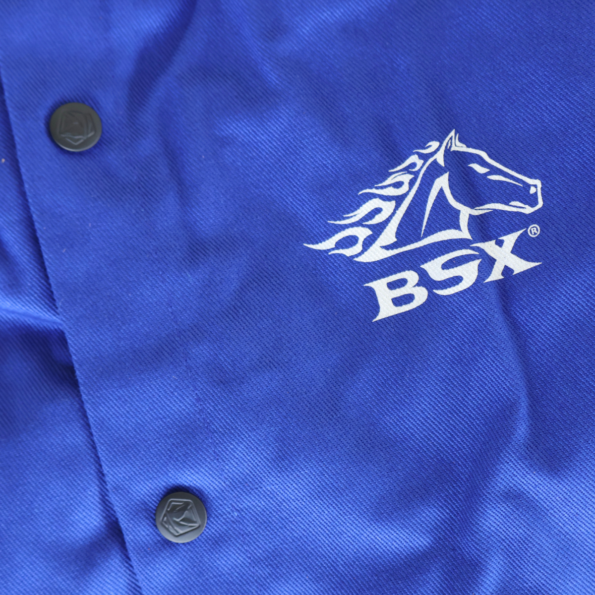 Black Stallion Flame-Resistant Hybrid Cotton Welding Jacket with Grain Pigskin Sleeves - BXRB9C/PS