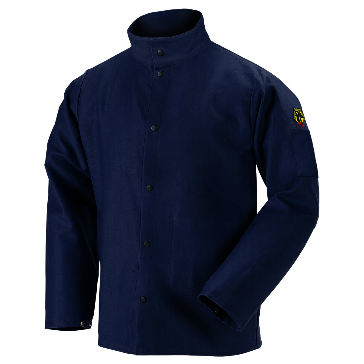 Navy Blue FR Treated Cotton Black Stallion TruGuard 200 Welding Jacket FN9 - 30C