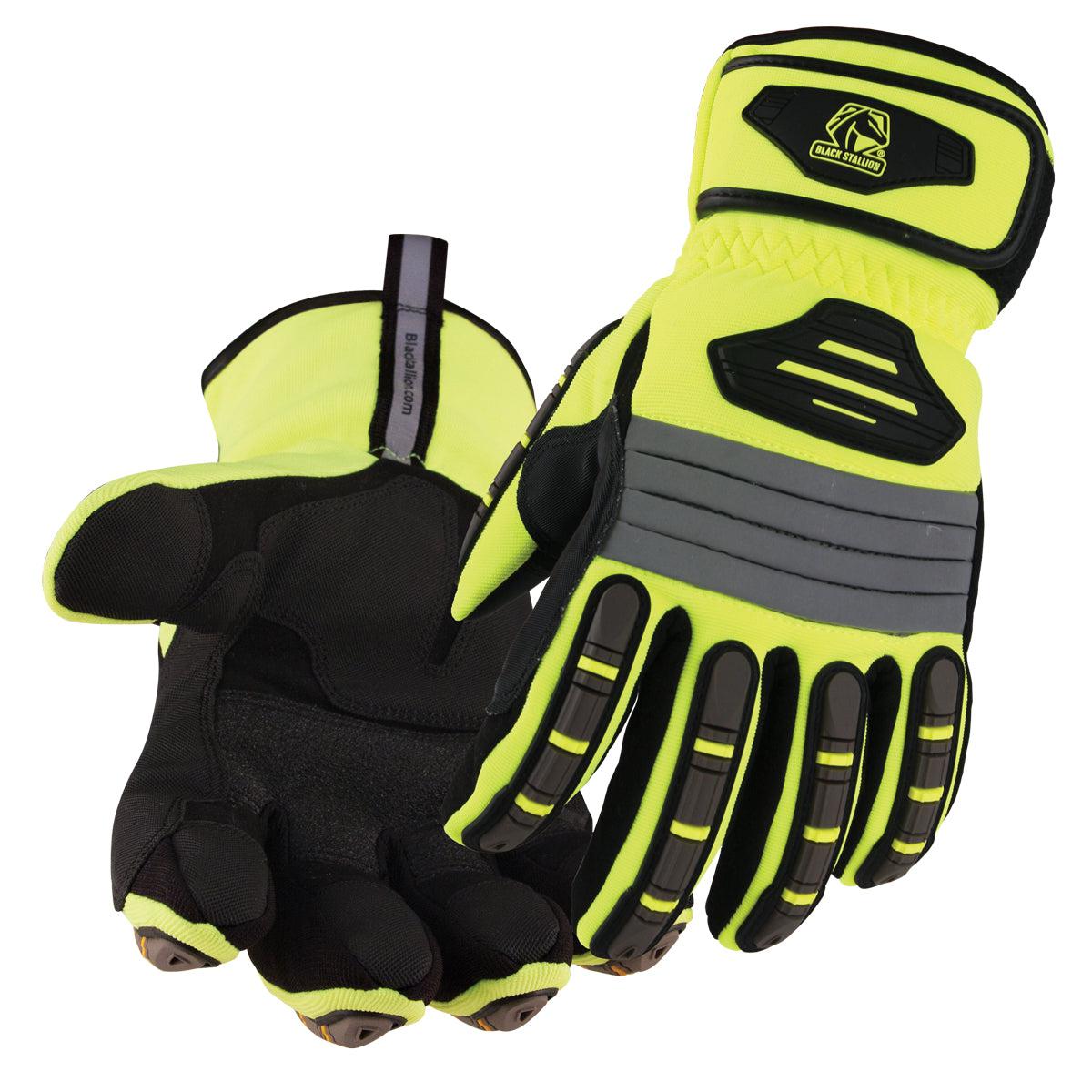 Hot Deal! Black Stallion ToolHandz Hi-Vis Water-Resistant Winter Mechanics Gloves - GW101
