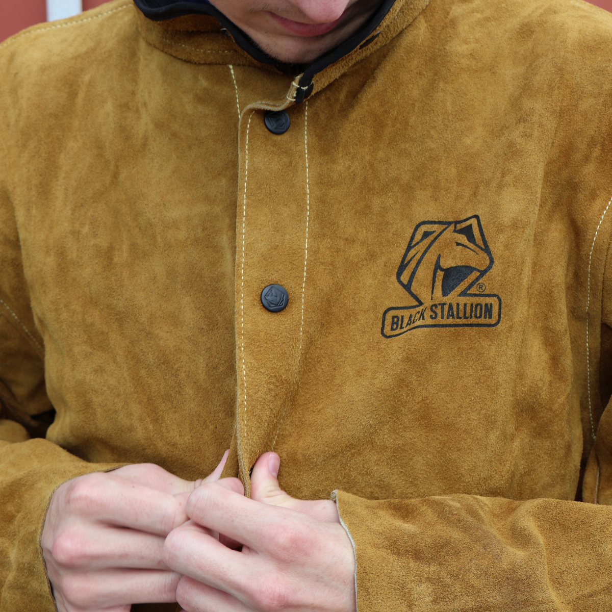Black Stallion Durable Split Cowhide Welding Jacket - Model 30WC