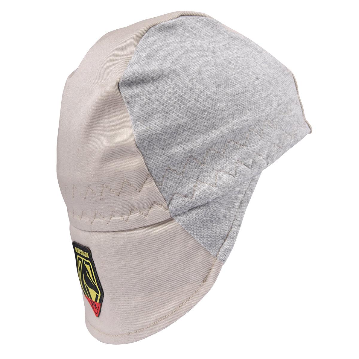 Gray Flame-Resistant Cotton Welding Cap with Concealed Bill Extension - AH1630-GS