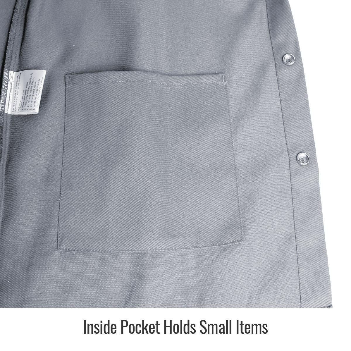Hot Sale! Gray Flame-Resistant Cotton Welding Jacket for Black Stallion - Size S-4XL, Model JF2220-GY