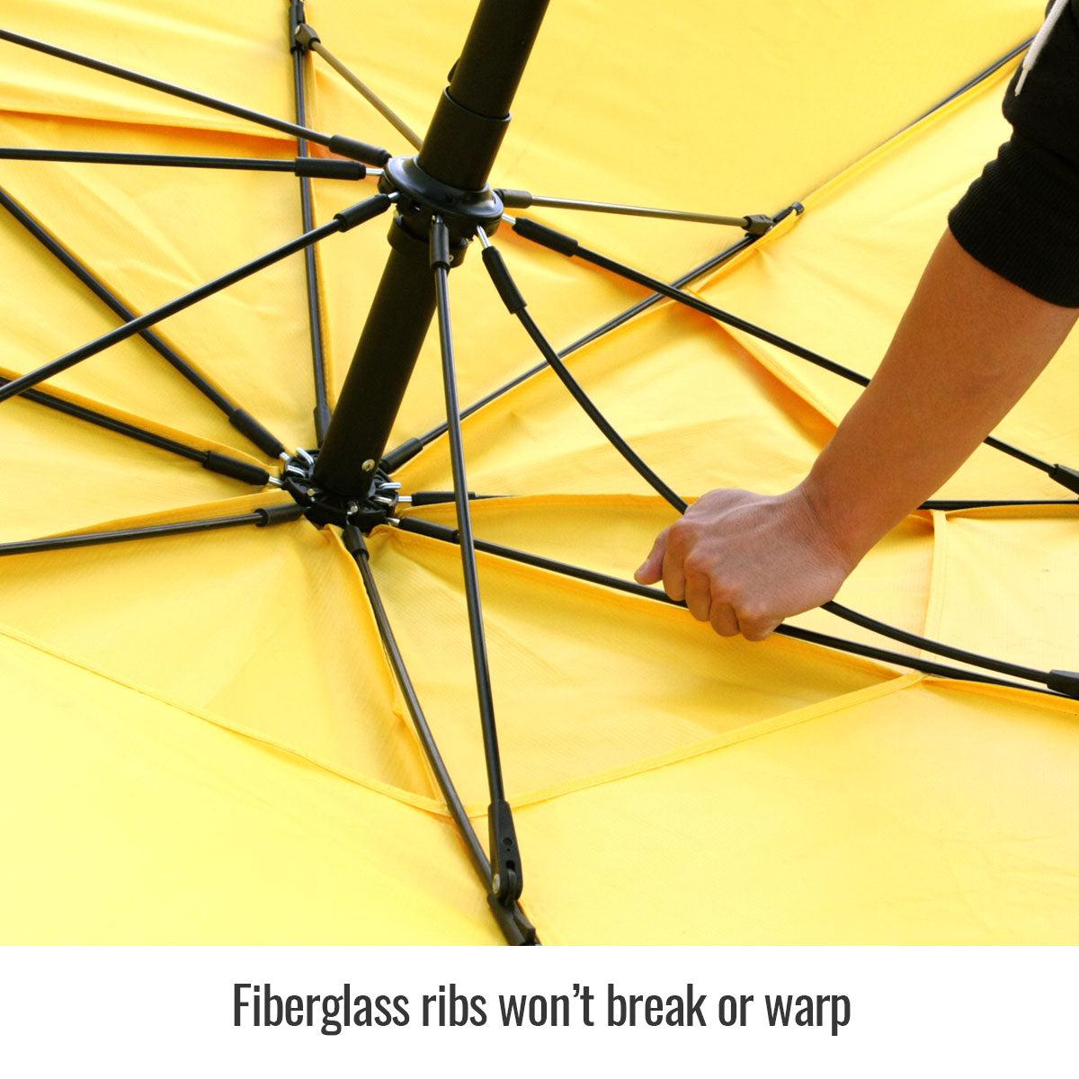 Industrial Flame-Resistant Black Stallion Umbrella UB100 - Ideal for Work Sites
