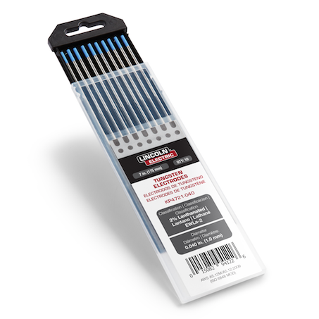 Lincoln 2% Lanthanated Tungsten Electrodes (Blue), 10/pk - KP4721 | Premium Deal