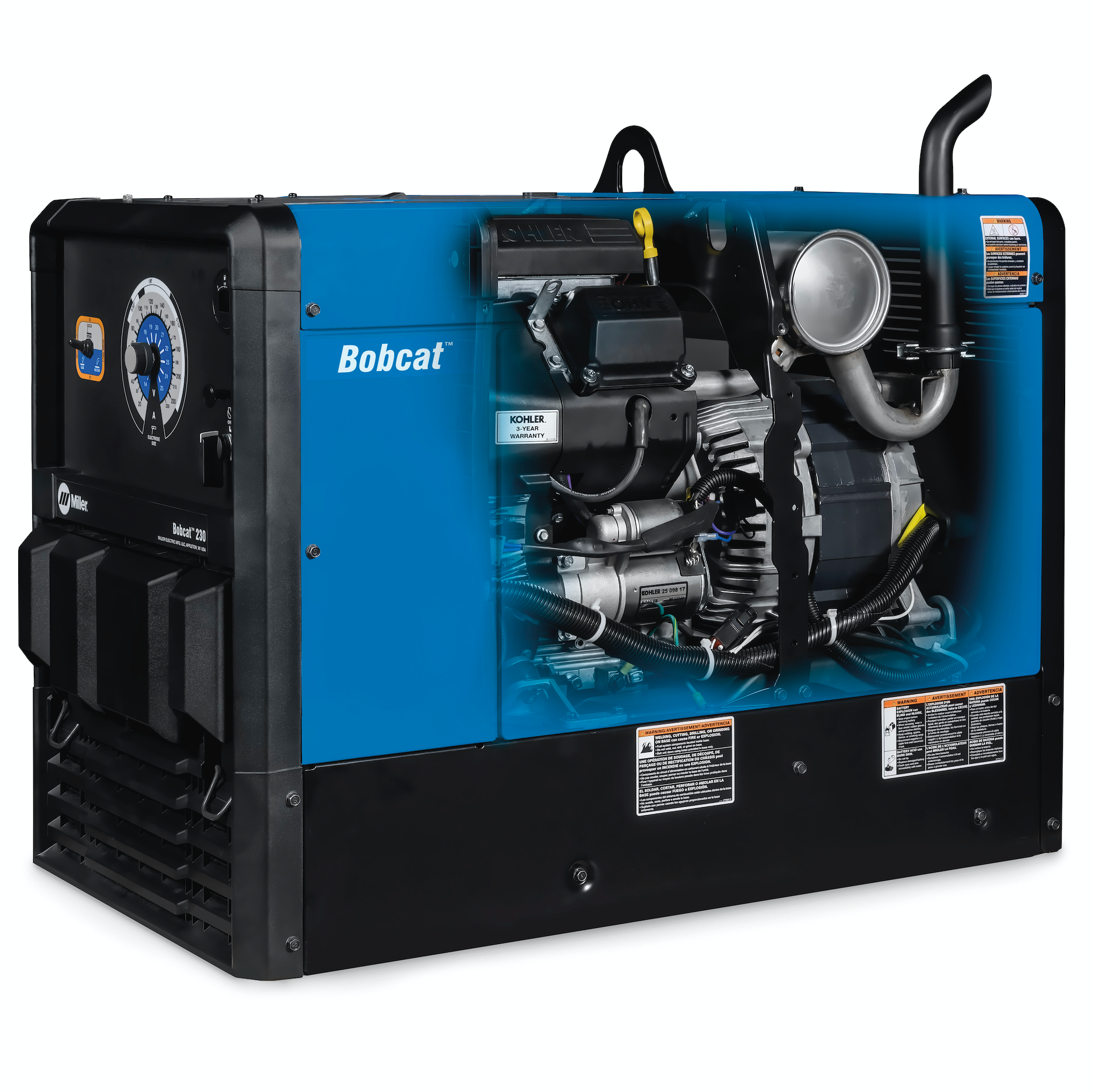 Kohler-powered Miller Bobcat 230 with GFCI - Model 907824