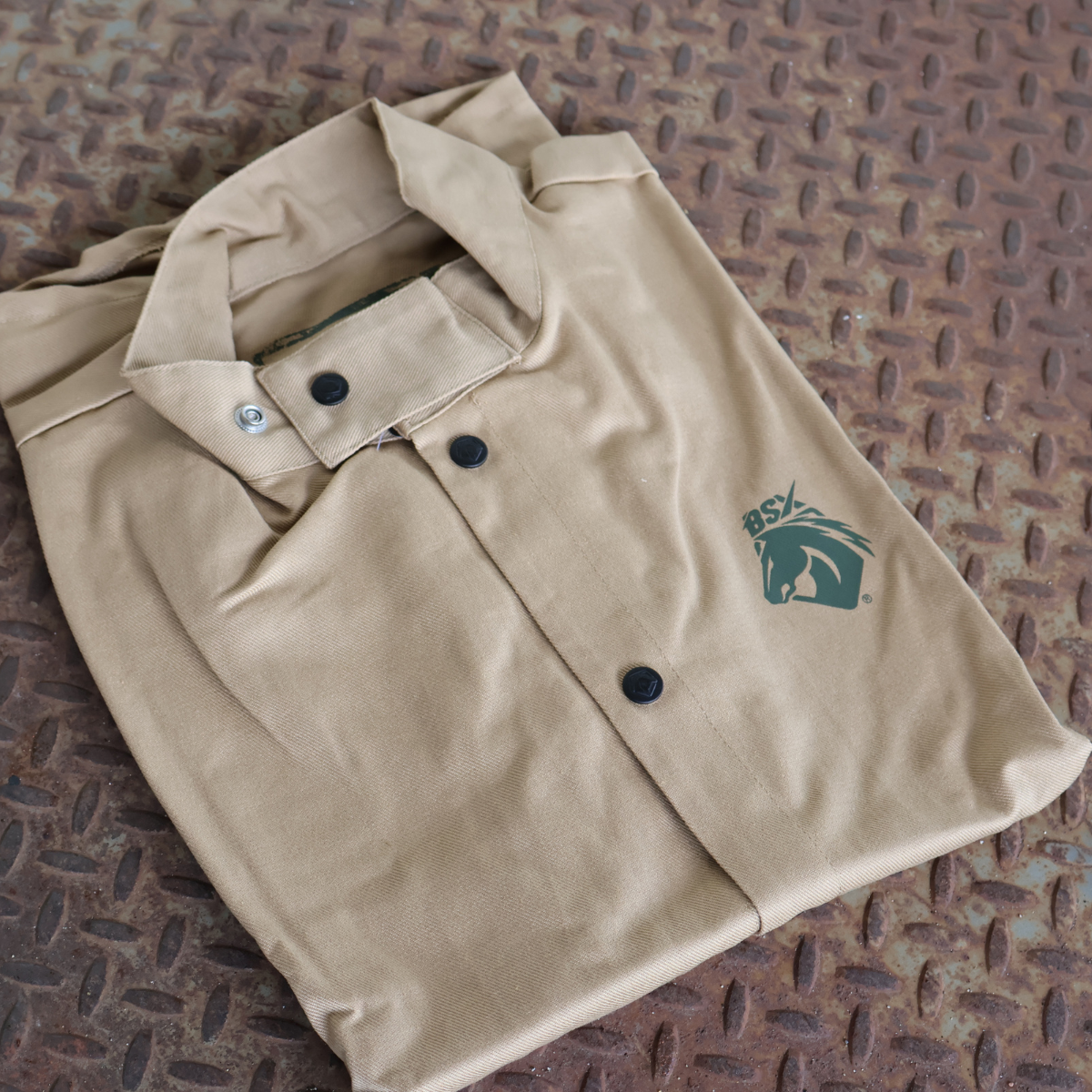 Hot Deal! Khaki Black Stallion FR Welding Jacket