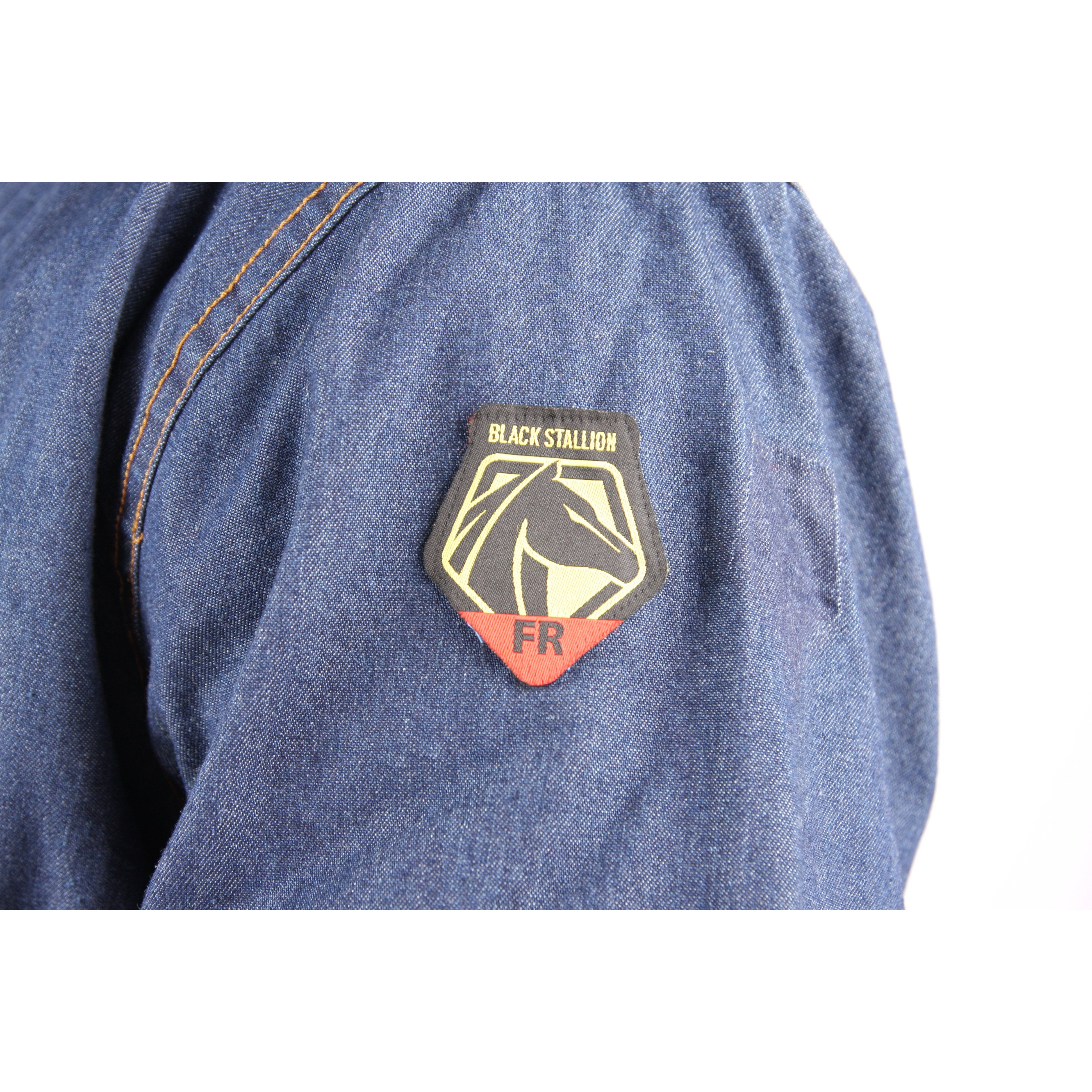 Hot Deal! Black Stallion Flame-Resistant Denim Long Sleeve Work Shirt for Welding