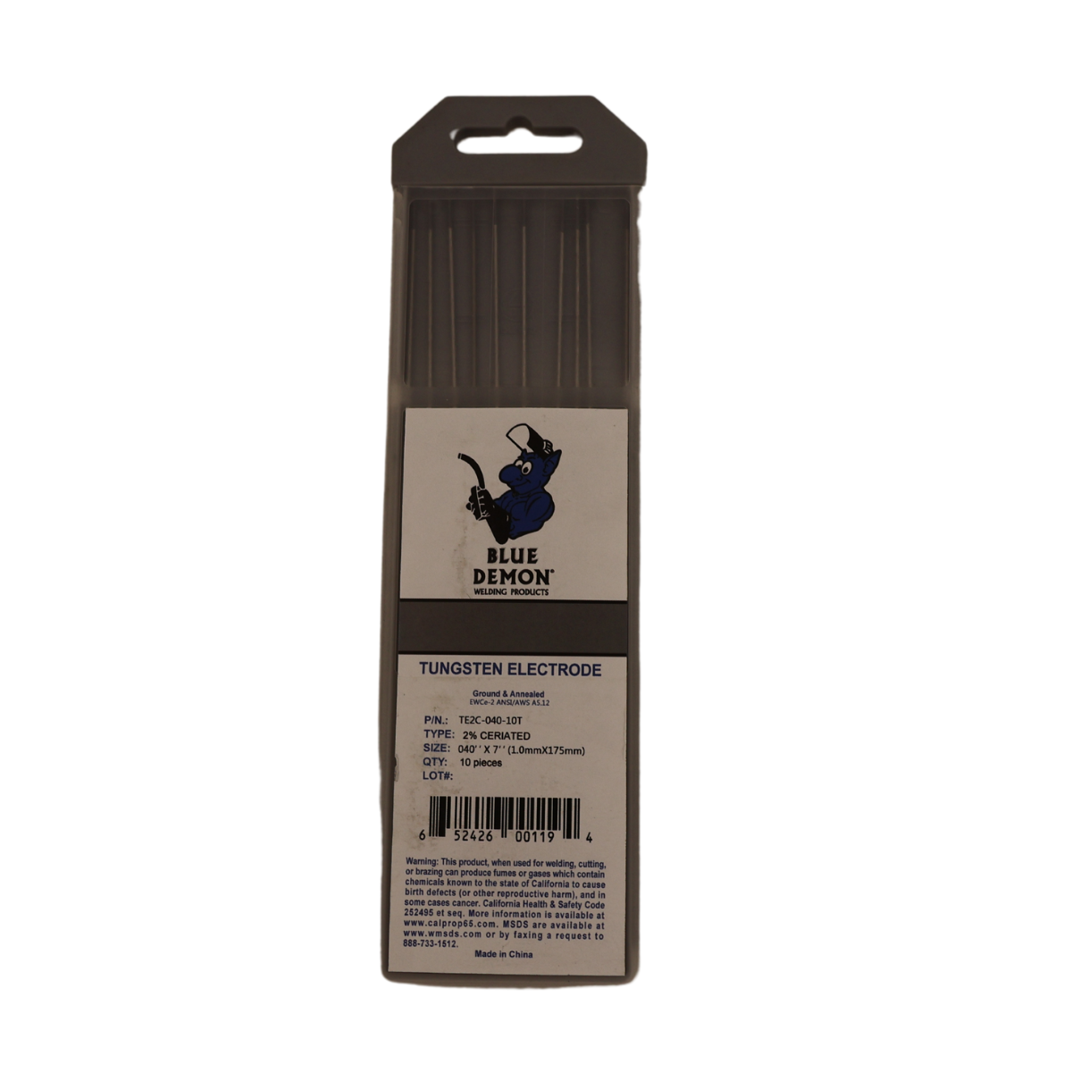 Hot Deal! Blue Demon 2% Ceriated Tungsten Electrodes, 10-Pack