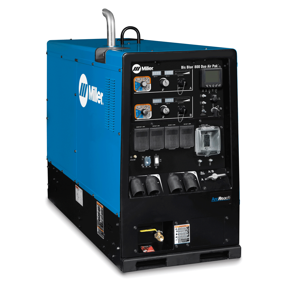 Hot Deal: Miller Big Blue 800 Duo Air Pak Industrial Welding and Compressor Unit - 907752