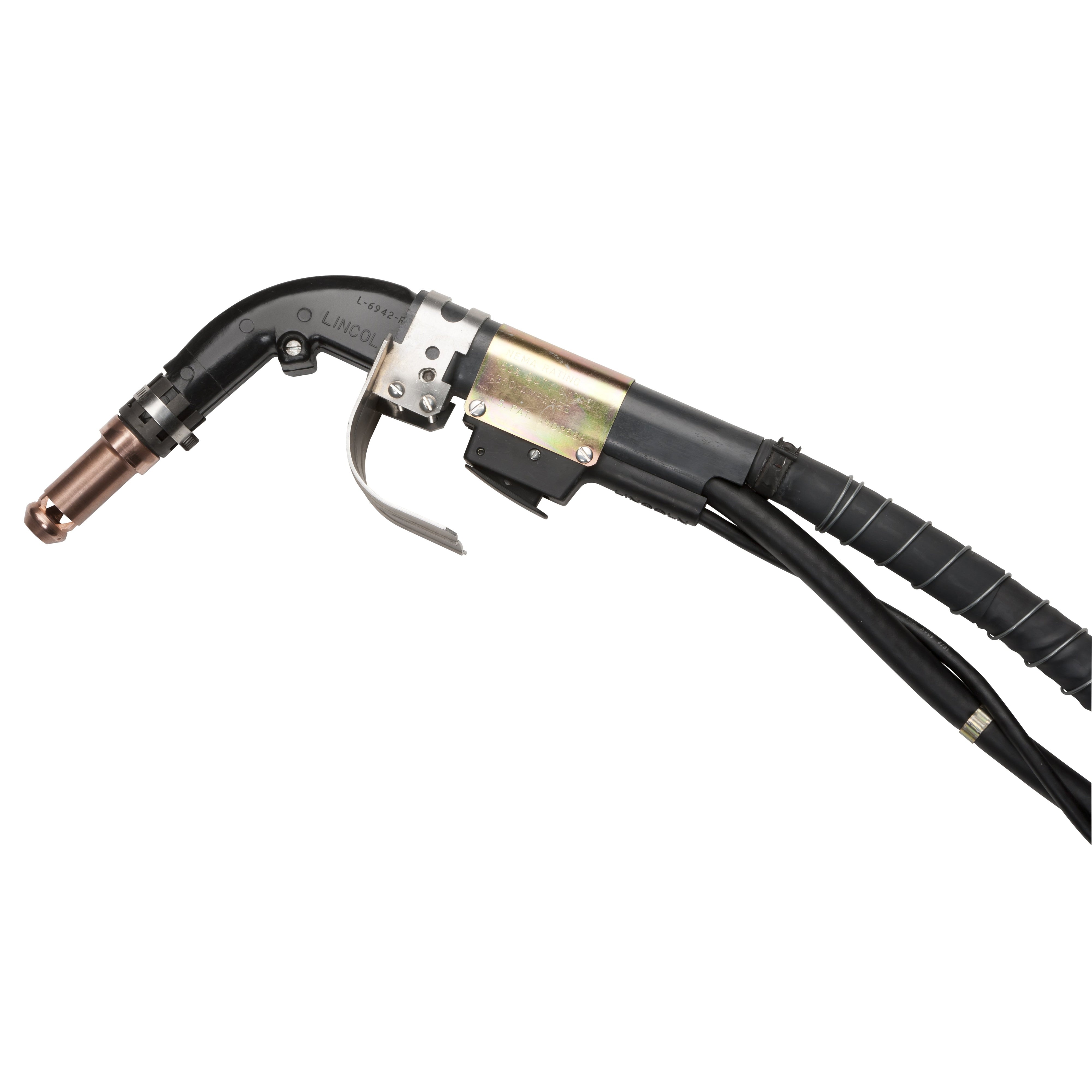 Hot Deal! Lincoln 350A FCAW-SS 15 ft Fume Extraction Gun for Welding, .062-3/32, 62 deg - K206
